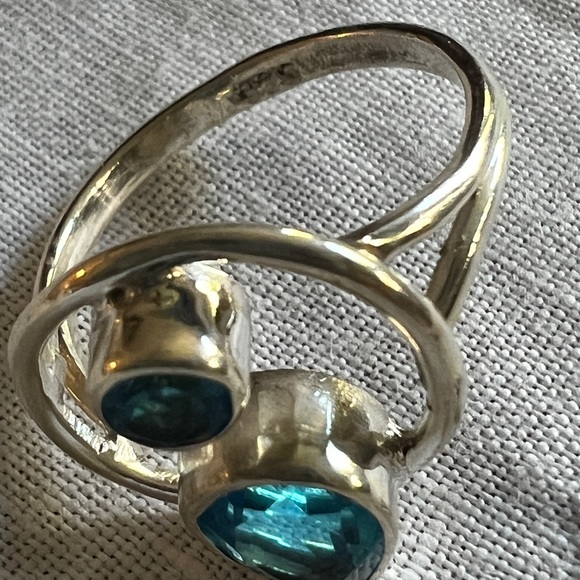 Flawless Blue Topaz Ring - Picture 6 of 8